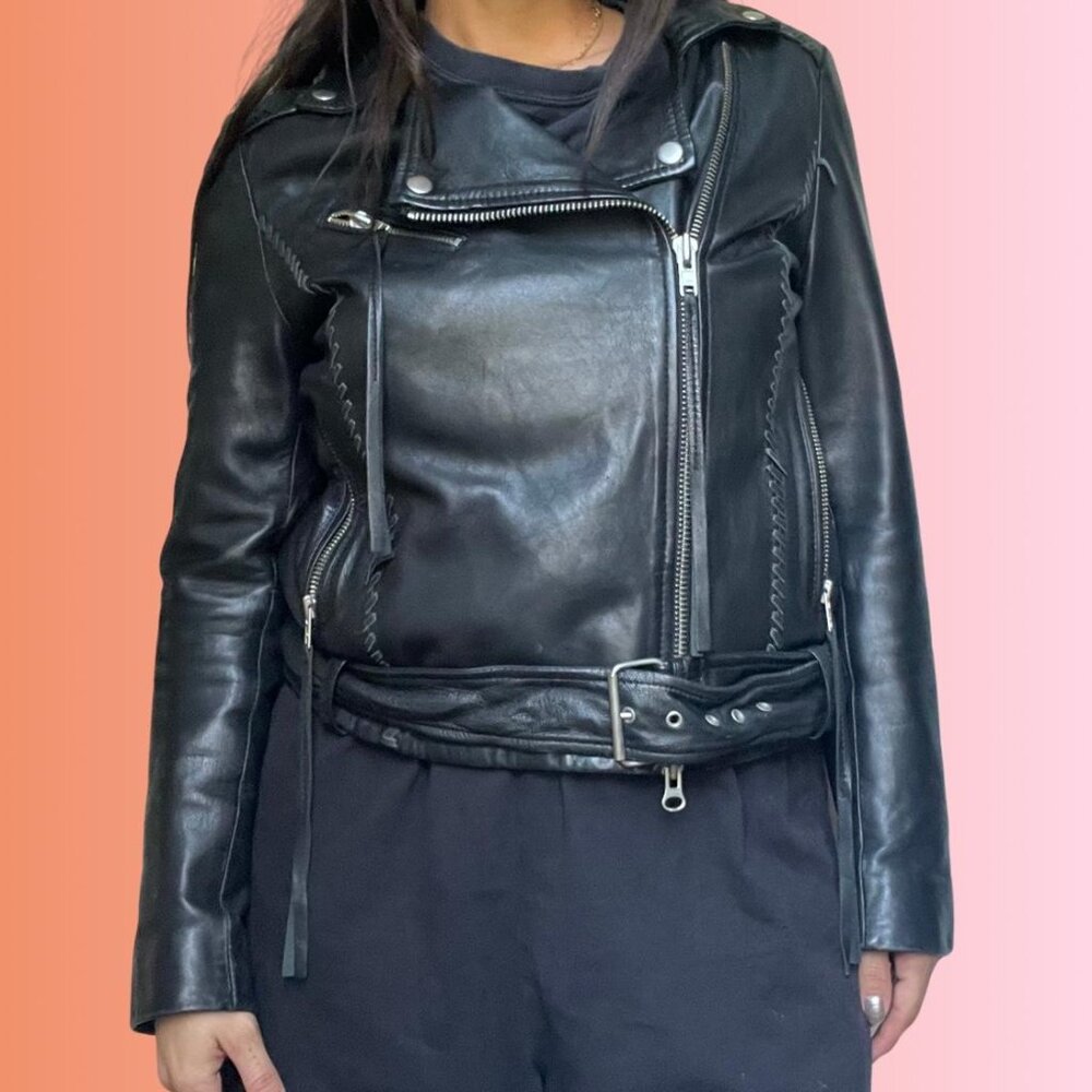 Lamb Leather MUUBAA London Jacket Size 8